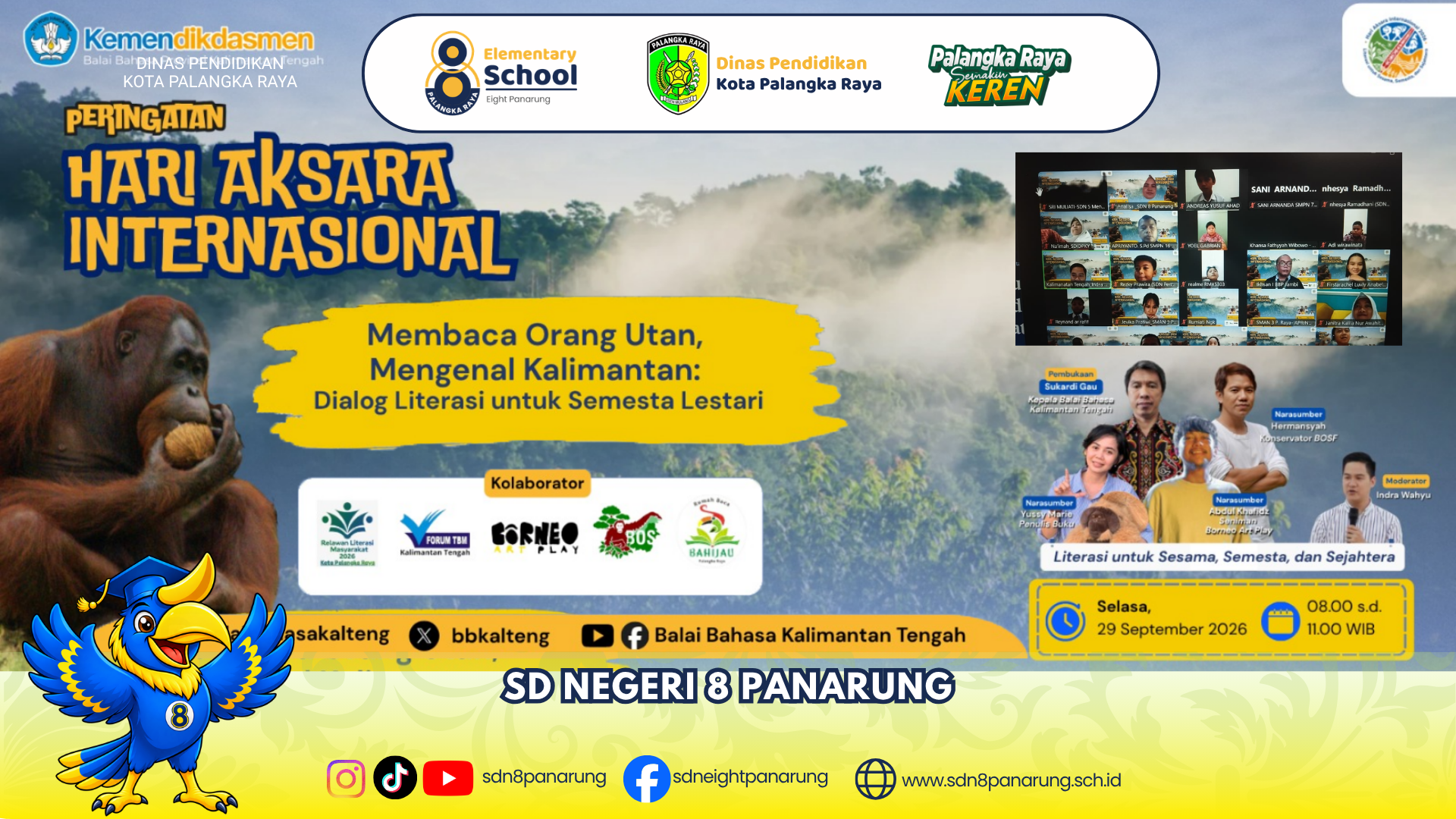 SDN 8 Panarung Ikuti Peringatan Hari Aksara Internasional 2026